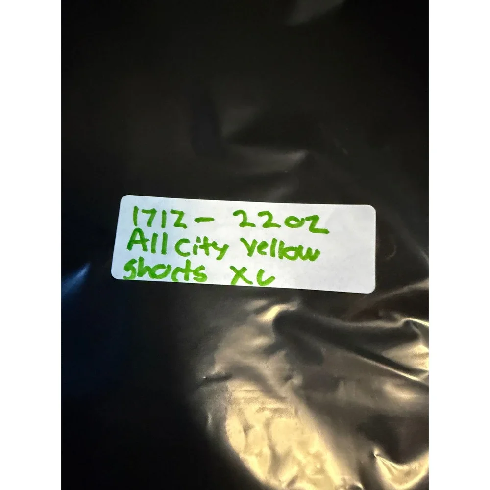 Just Don All City Mens XL Heavyweight Basketball Shorts Yellow Mesh JD Logo NWOT